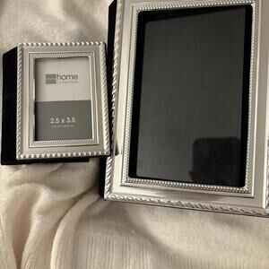 JCPenney Home Collection Silver Picture Frames Photo Albums 2.5x3.5” and 4x6”